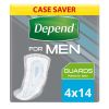 Depend Guards for Men - Normal - Case - 4 Packs of 14 