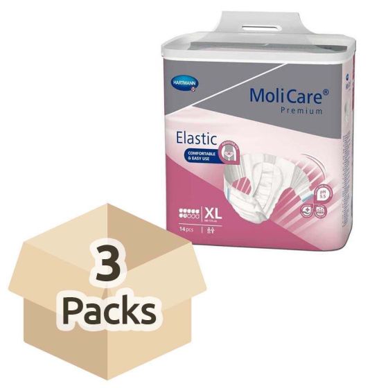 MoliCare Premium Elastic 7 Drops - Extra Large - Case - 3 Packs of 30 