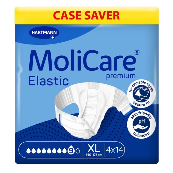 MoliCare Premium Elastic 9 Drops - Extra Large - Case - 4 Packs of 14 