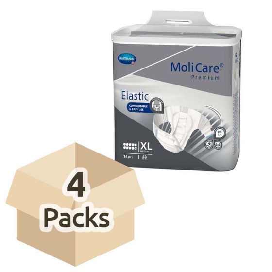 MoliCare Premium Elastic 10 Drops - Extra Large - Case - 4 Packs of 14 