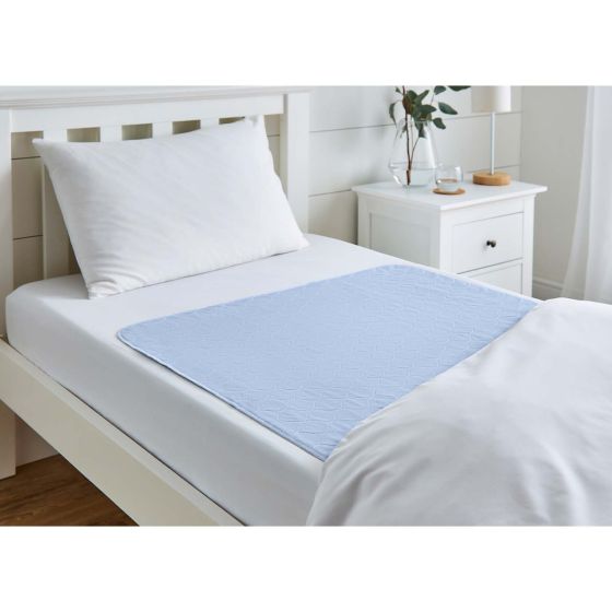 Drylife Protect Washable Bed Pad - Blue - 85cm x 90cm 
