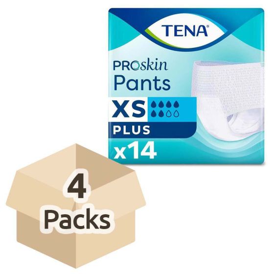 TENA® PANTS PLUS - 14 Pull-Up Protective Underwear - M Size XXS Packaging 1  pack of 14 units