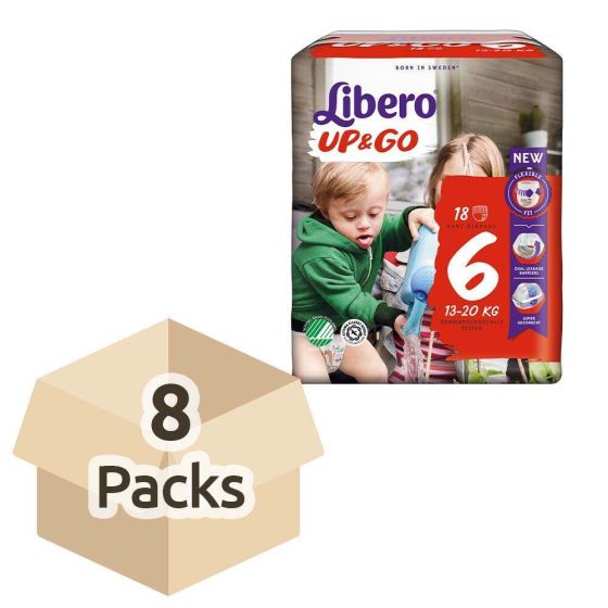 Libero UP&GO 6 (13-20kg) - Case - 8 Packs of 18 