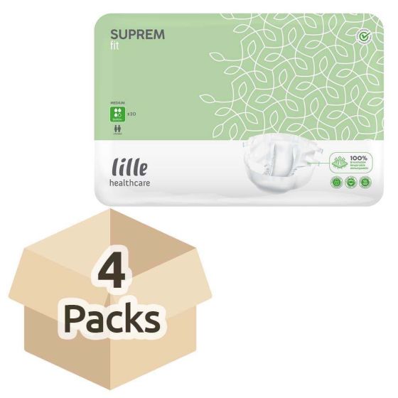 Lille Healthcare Suprem Fit Super Plus - Medium - Case - 4 Packs of 22 