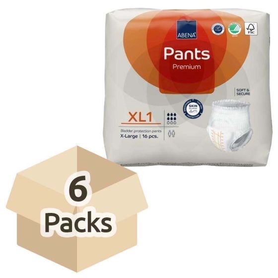 Abena Pants Premium XL1 - Extra Large - Case - 6 Packs of 16 