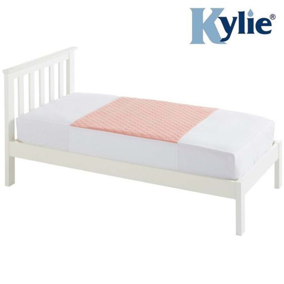 Kylie Washable Bed Pad - Single (74cm x 91cm) - Pink - 2 Litres 