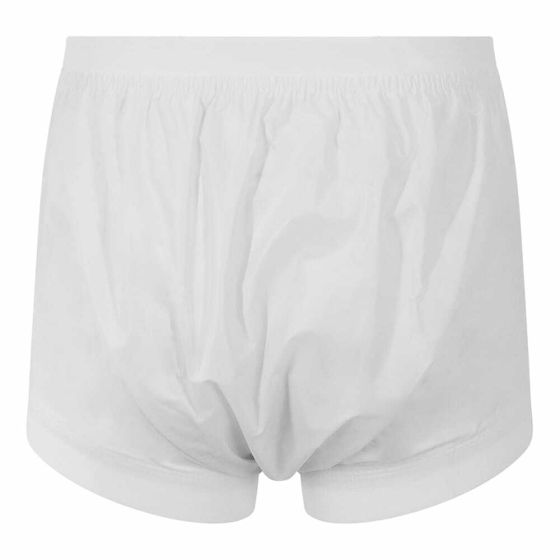 Suprima PVC Unisex Plastic Pants - Elastic Leg and Waist - White 
