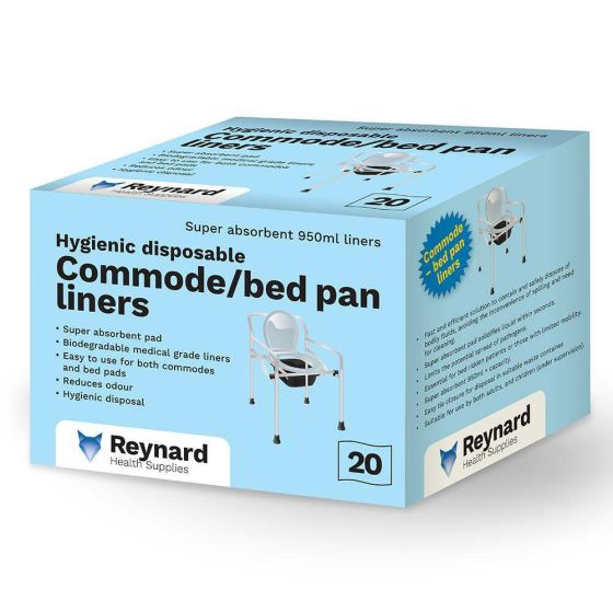Reynard Commode/Bed Pan Liners - Pack of 20 