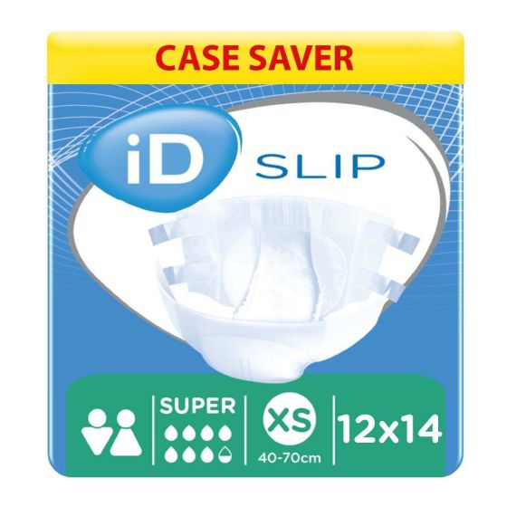 iD Slip Super - Extra Small (Cotton Feel) - Case - 12 Packs of 14 