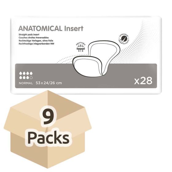 Ontex Anatomical Pad - Normal - Case - 9 Packs of 28 