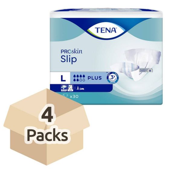 TENA Slip Plus - Large - Case - 4 Packs of 30 