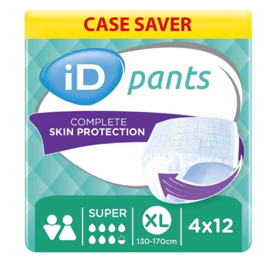iD Pants Super - Extra Large - Case - 4 Packs of 12 