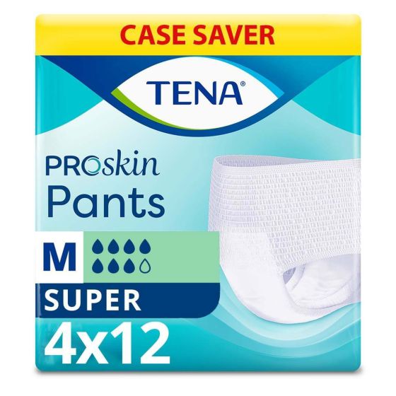 TENA Pants Super - Medium - Case - 4 Packs of 12 