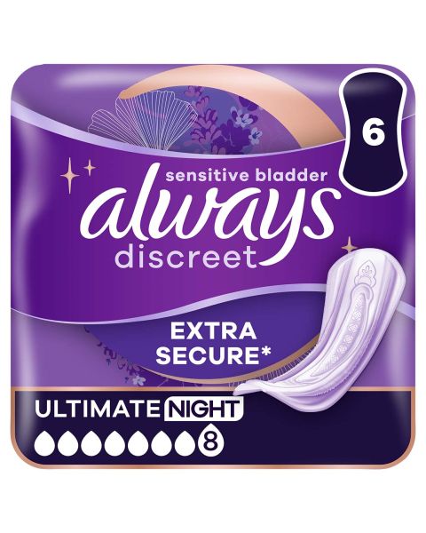 Always Discreet Pads Ultimate Night - Pack of 6 