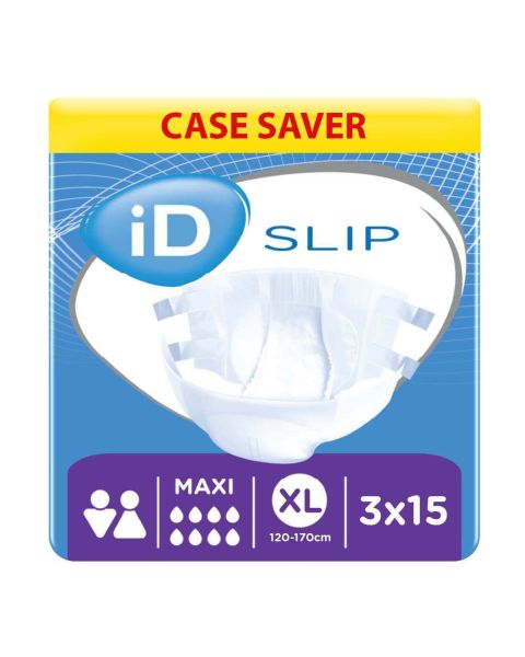 iD Slip Maxi - Extra Large (Cotton Feel) - Case - 3 Packs of 15 