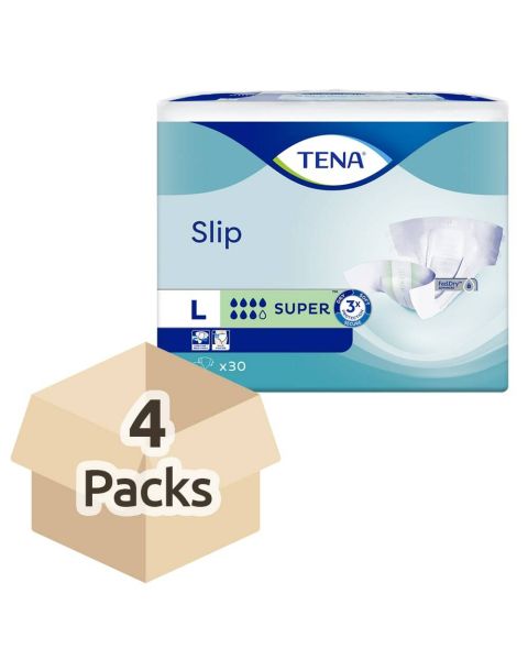 TENA ProSkin Slip Super - Large - Case - 4 Packs of 30 
