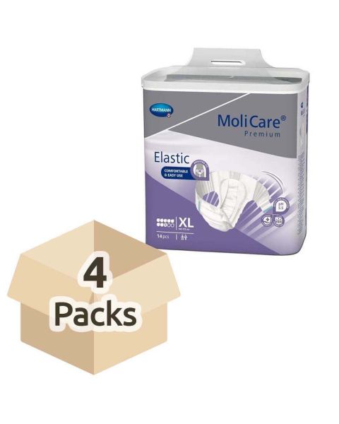 MoliCare Premium Elastic 8 Drops - Extra Large - Case - 4 Packs of 14 