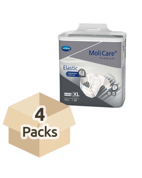 MoliCare Premium Elastic 10 Drops - Extra Large - Case - 4 Packs of 14 