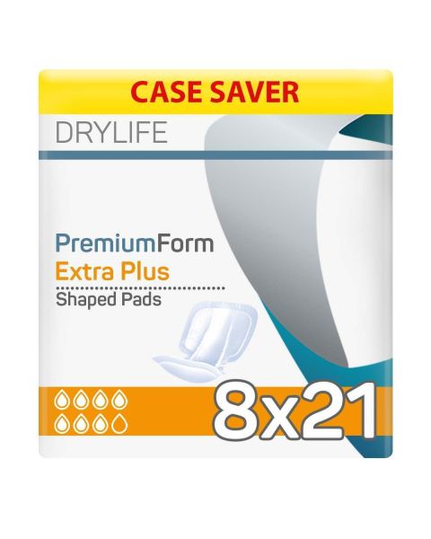 Drylife Premium Form Extra Plus - Case - 8 Packs of 21 