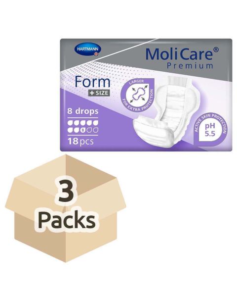 MoliCare Premium Form +Size (Bariatric) - Case - 3 Packs of 18 