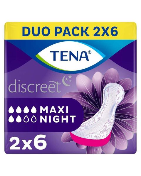 TENA Discreet Maxi Night - Pack of 12 