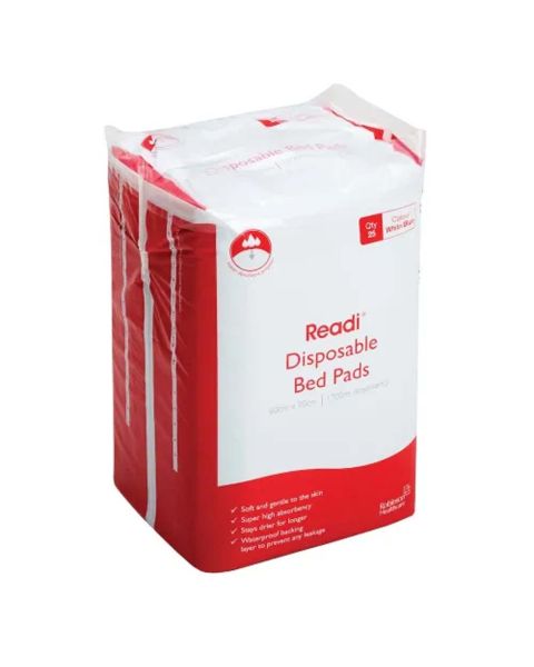 Readi Disposable Bed Pads - 60cm x 90cm - Pack of 25 