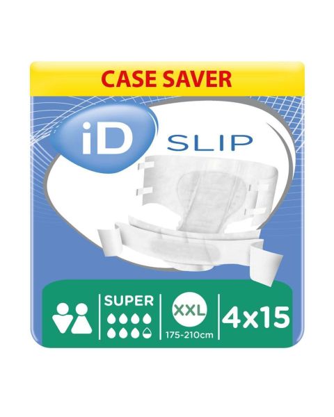 iD Slip Super - XX-Large (Cotton Feel) - Case - 4 Packs of 15 