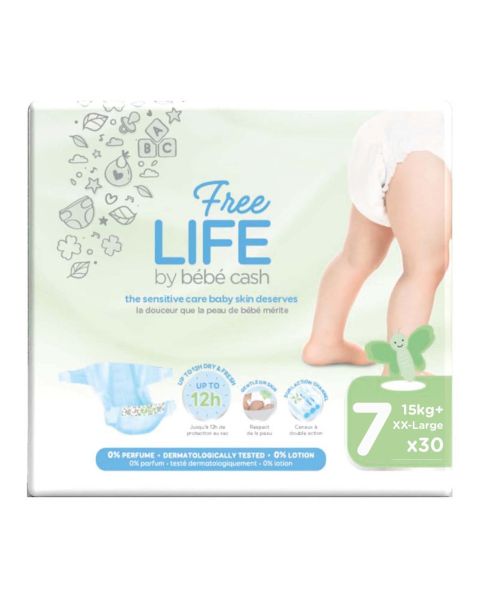 Freelife Bebe Cash - Nappies - XX-Large 7 (15+kg) - Pack of 30 