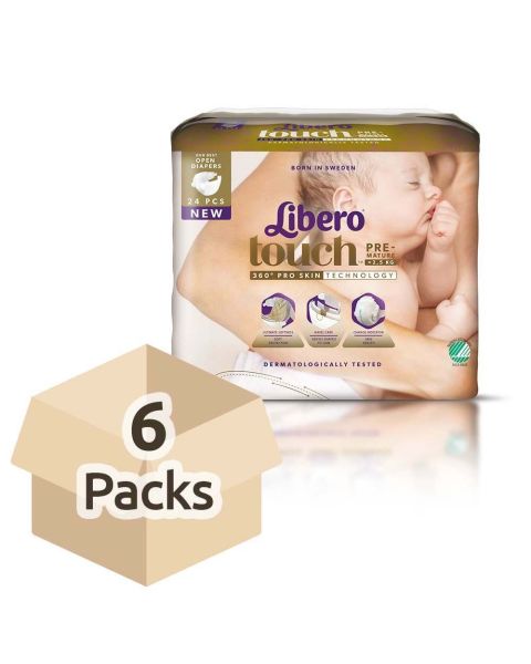 Libero Touch Premature (0-2.5kg) - Case - 6 Packs of 24 