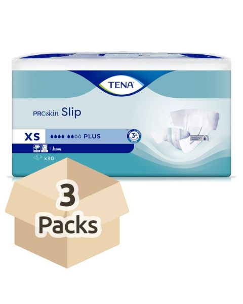 TENA ProSkin Slip Plus - Extra Small - Case - 3 Packs of 30 