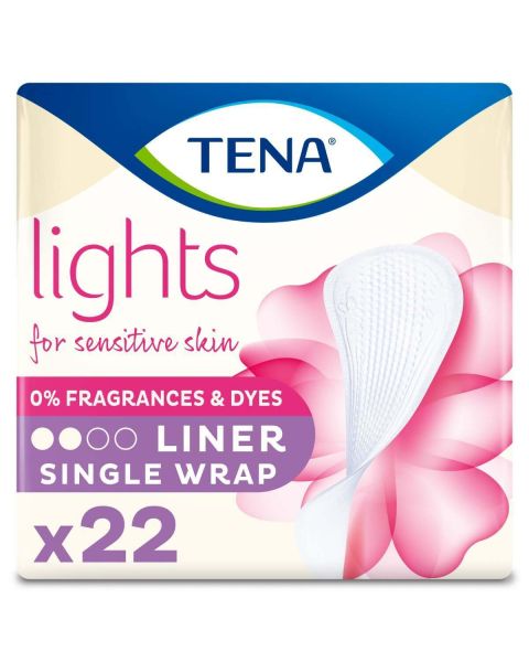 Lights by TENA - Liners (Single Wrapped) - Pack of 22 