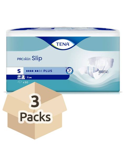 TENA ProSkin Slip Plus - Small - Case - 3 Packs of 30 