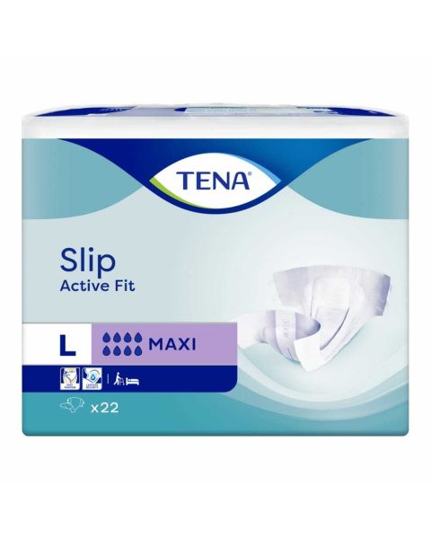 TENA Slip Active Fit Maxi (PE Backed) - Large - Pack of 22 