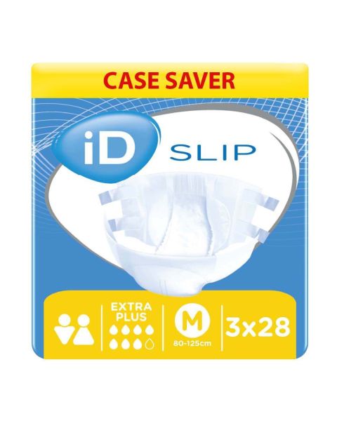 iD Slip Extra Plus - Medium (Cotton Feel) - Case - 3 Packs of 28 