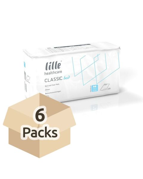 Lille Healthcare Classic Bed Pad - Extra - 40cm x 60cm - Case - 6 Packs of 35 