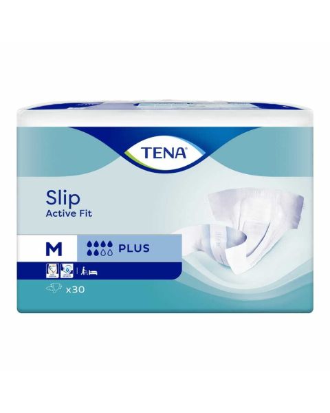 TENA Slip Active Fit Plus (PE Backed) - Medium - Pack of 30 