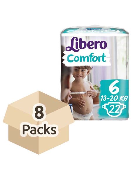 Libero Comfort 6 (13-20kg) - Case - 8 Packs of 22 