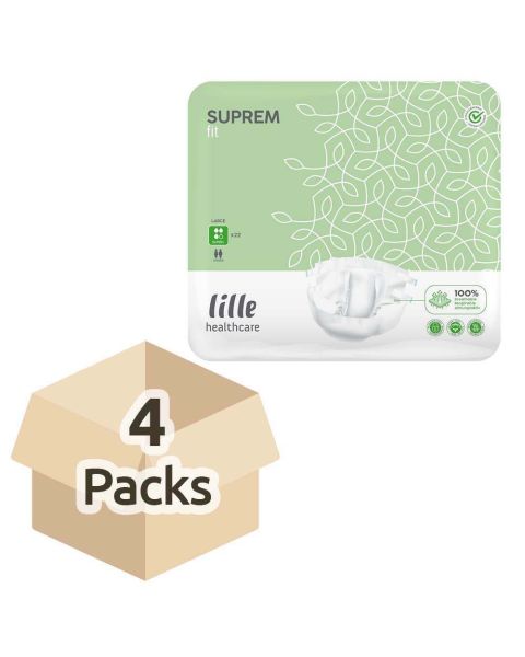 Lille Healthcare Suprem Fit Super Plus - Large - Case - 4 Packs of 22 