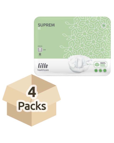 Lille Healthcare Suprem Fit Maxi - Medium - Case - 4 Packs of 20 