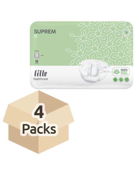 Lille Healthcare Suprem Fit Maxi - Small - Case - 4 Packs of 20 