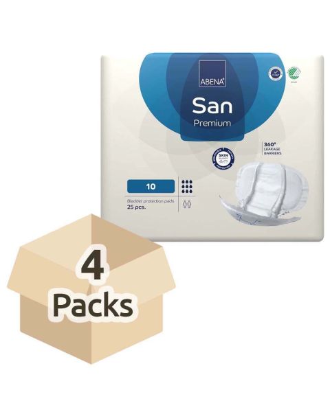 Abena San Premium 10 - Case - 4 Packs of 25 