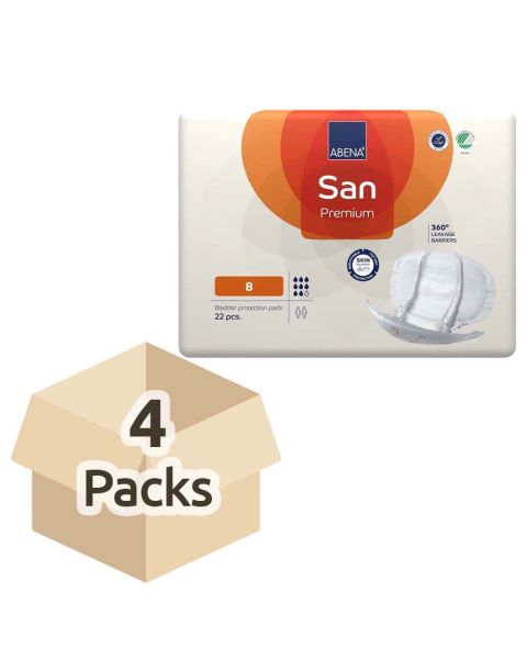 Abena San Premium 8 - Case - 4 Packs of 22 
