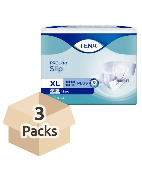 TENA ProSkin Slip Plus - Extra Large - Case - 3 Packs of 30 