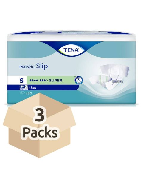 TENA ProSkin Slip Super - Small - Case - 3 Packs of 30 