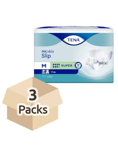 TENA ProSkin Slip Super - Medium - Case - 3 Packs of 30 