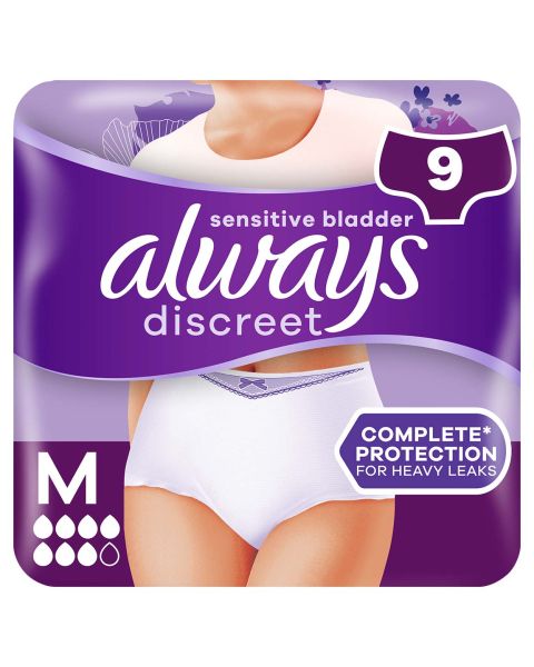 Always Discreet Underwear Plus - Medium - Pack of 9 