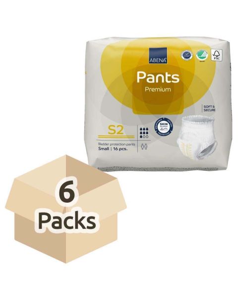 Abena Pants Premium S2 - Small - Case - 6 Packs of 16 