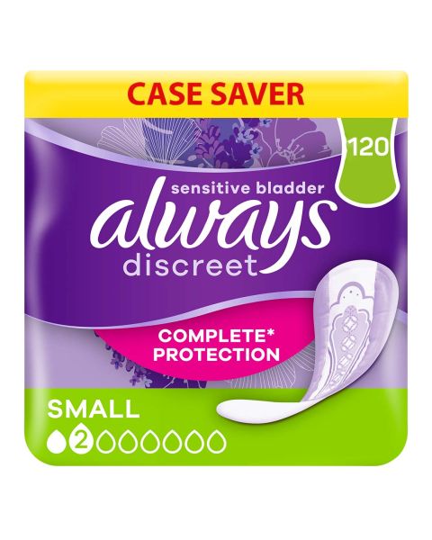 Always Discreet Pads Small - Case - 6 Packs of 20 