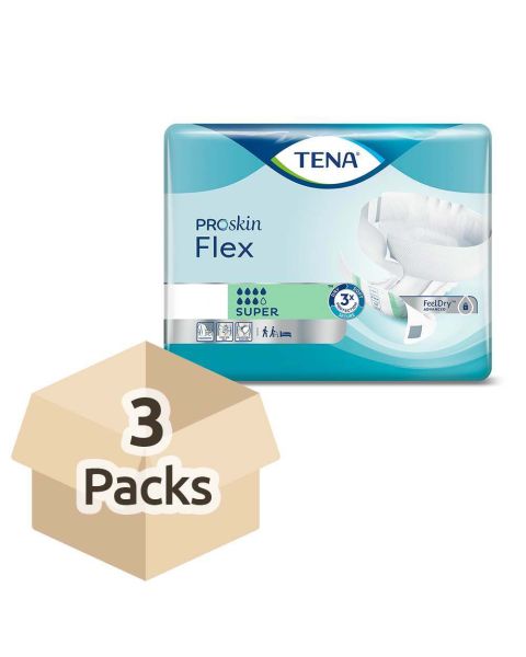 TENA ProSkin Flex Super - Large - Case - 3 Packs of 30 