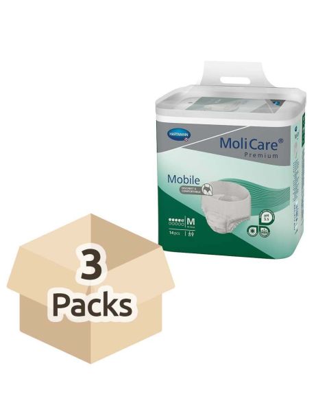 MoliCare Premium Mobile 5 - Medium - Case - 3 Packs of 14 